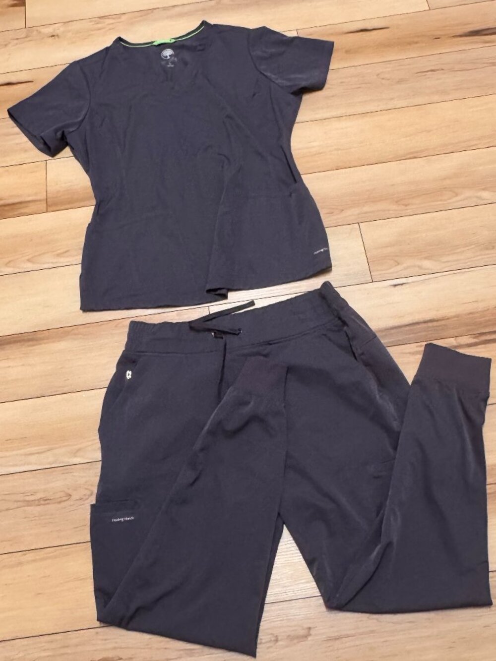HH Works by Healing Hands Monica Scrub Set Pewter Gray Large 2500 Joggers